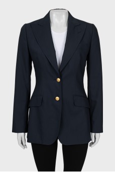 Single-breasted wool jacket