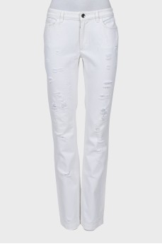 Ripped jeans white