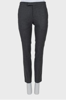 Slim fit wool trousers