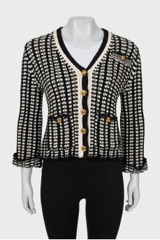 Wool cardigan with golden buttons