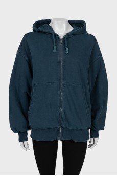 Double-sided blue hoodie