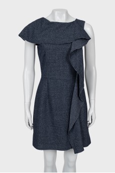 Dark blue wool dress