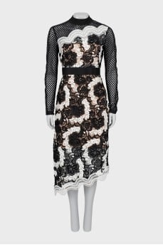 Black and white dress with long sleeves