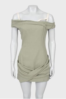 Bodycon mini dress with tag