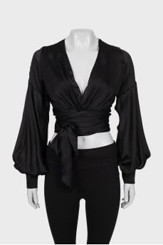Black silk blouse