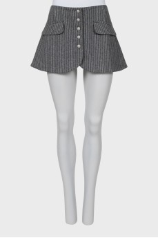 Wool skirt with buttons
