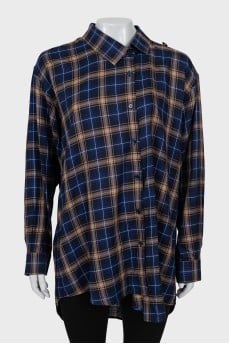 Oversized checkered shirt