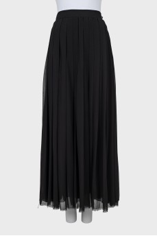Pleated skirt with crystal decor