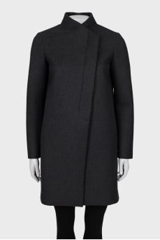Single-breasted coat in grey