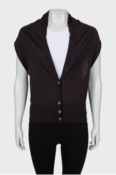 Slim fit wool vest with tag