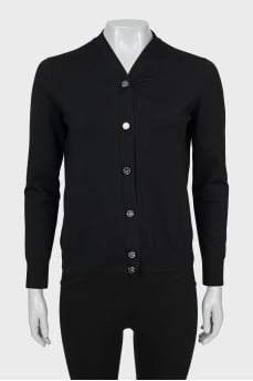 Slim fit wool cardigan