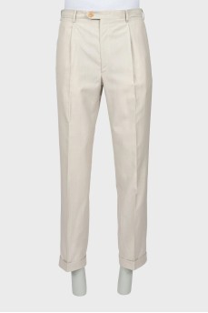 Men's straight trousers with arrows