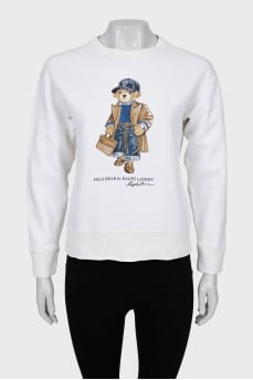 Sweatshirt with white print