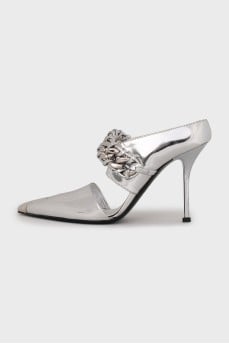 Silver Metal Toe Shoes