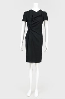 Dress with drapery