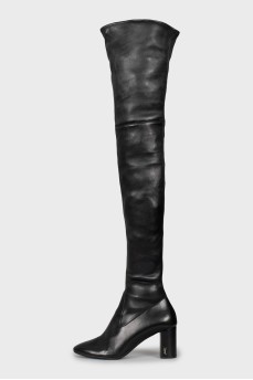 Loulou leather over the knee boots
