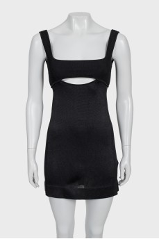 Black mini dress with tag