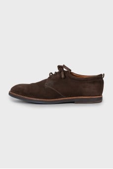 Men's perforated suede shoes