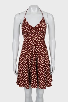Polka Dot Silk Dress With Tag