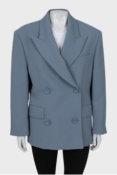 Light blue double-breasted jacket