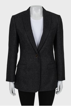 Wool jacket with gold fittings