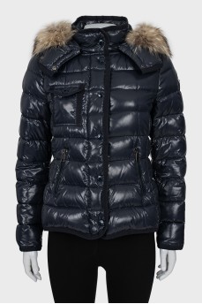 Dark blue down jacket