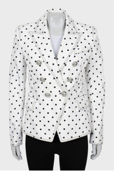 Polka dot jacket with tag