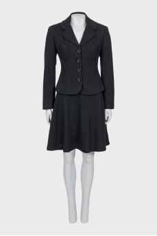 Fitted jacket and skirt suit