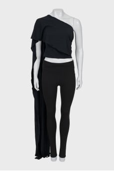 One shoulder blouse with tag