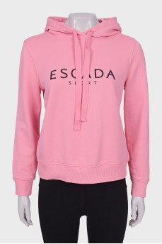 Slim fit pink hoodie