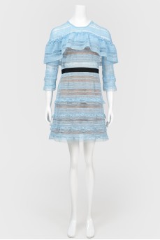 Blue lace dress