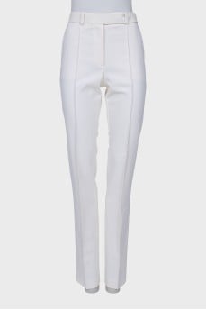 Classic white trousers with arrows