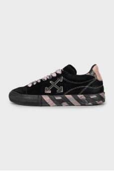 Suede sneakers with brand logo