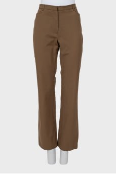 Brown straight leg pants