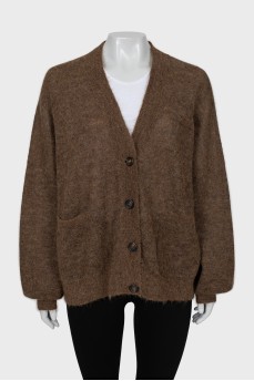 Brown cardigan with buttons