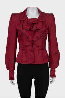 Red silk jacket