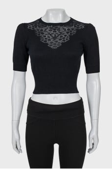 Cropped fitted jumper