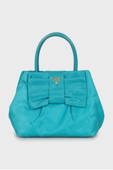 Blue textile bag