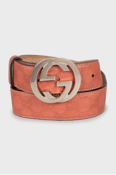 GG Marmont embossed leather belt