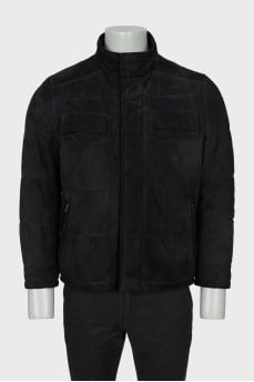Men's black suede jacket