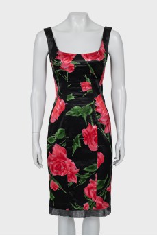 Floral print bodycon dress