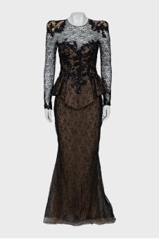 Evening dress decorated with sequins