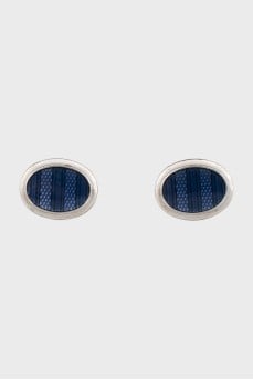 Men's Silver Cufflinks with Twist Clasp
