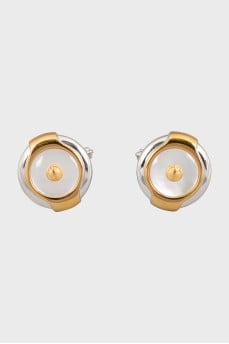 Men's Two-Tone Cufflinks with Twist Clasp