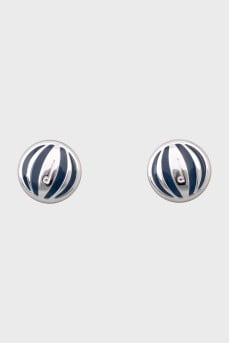 Men's Cufflinks with Blue Enamel
