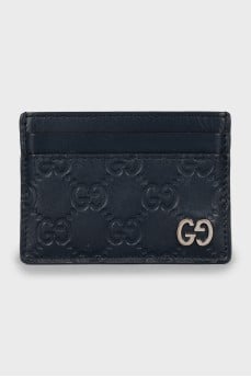 Embossed leather cardholder
