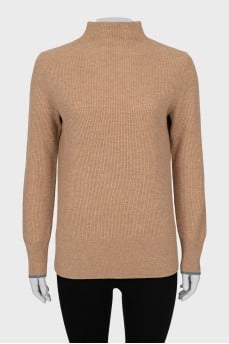 Brown straight cut jumper