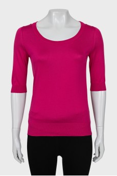 Fuchsia short sleeve jumper