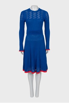 Fitted dress in blue