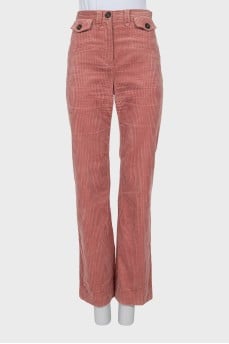 Straight cut corduroy trousers